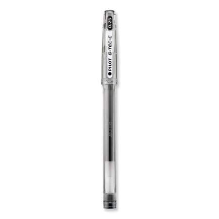 Pilot Ultra Stick Gel Pen, Ultra-Fine 0.4mm, Black Ink, Clear Barrel, PK12 35491